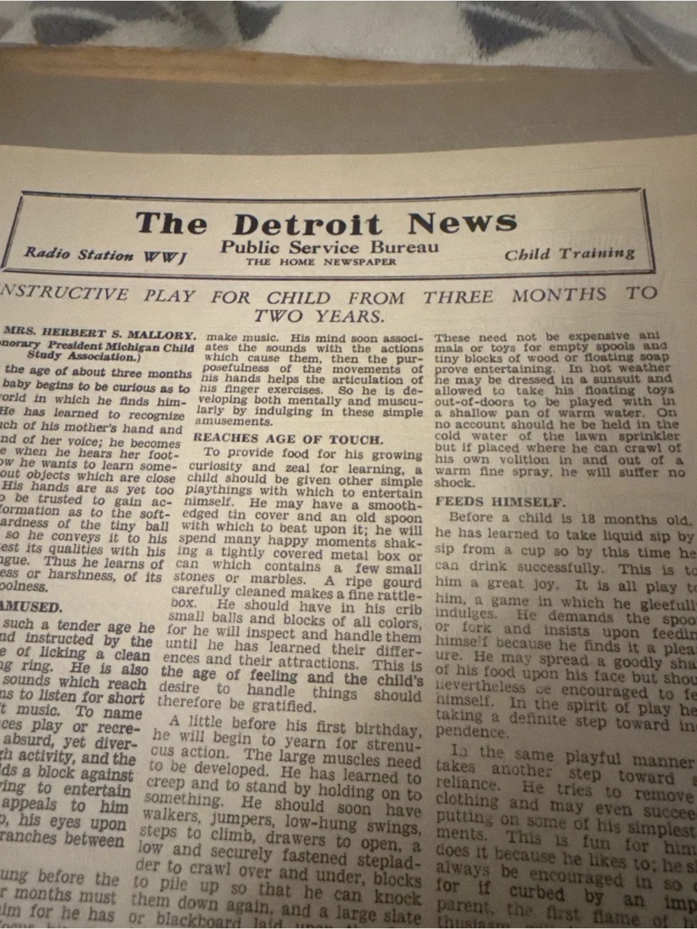 Vintage Detroit News Public Service Bureau Child Training Packet 16 Sheets WWJ‎